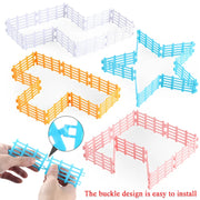 Oenux Simulation Farm Fence Scene Toy Trees House Farmer Unicorn Animals Model Miniature Craft Home Decoration Cute Kids Gift