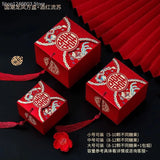 50pcs Retro Red Chinese Style Candy Boxes Wedding Gifts for Guests Mariage Paper Chocolate Packaging Box Boite Gateau Mariage