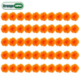 10-100PCS Artificial Marigold and Carnation Flowers for Halloween Day of The Dead Diwali Crafts and Festival Decorations