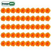 10-100PCS Artificial Marigold and Carnation Flowers for Halloween Day of The Dead Diwali Crafts and Festival Decorations