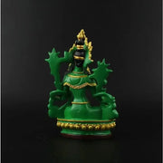 1 pc Resin painted green Tara Bodhisattva Buddha Statue Sculpture Crafts Feng Shui Accessories sacrifice pray for auspiciousness