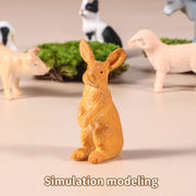 Small Farm Wild Animal Model Lion Tiger Sheep Pig Dog Action Figures PVC Lovely Miniature Playset Education Kid Toys Gift