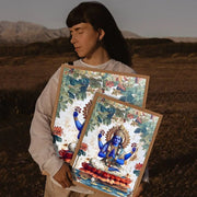 Modern Hindu God Lord Shiva Buddha Portrait Anime Poster Wall for Living Room Bar Wall Sticker Study Home Living Room Decoration