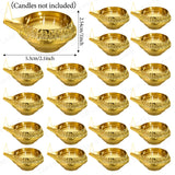 4-50Pcs Diwali Diya Lamp Brass Oil Lamp Copper Butter Lamp Holder Traditional Indian Oil Lamp for Puja Kuber Indian Diwali Gifts
