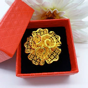 XUHUANG Dubai Gold Color Rings For Women Wedding Africa Bride Indian Fashion Hawaiian Jewelry Party Gifts New Style