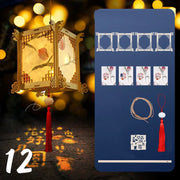 ચંદ્ર ઉત્સવ રેબિટ લાઇટ મધ્ય પાનખર ઉત્સવ ફાનસ બનાવવાનું DIY મટીરીયલ રેટ્રો પોર્ટેબલ પેલેસ ફાનસ ફૂલ કાગળ ફાનસ