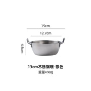 1pcs Stainless Steel Korean Style Pot Golden Sauce Dishes Appetizer Serving Dishes Sets Tray Spice Plates Kitchen Tableware