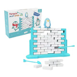 Educational Toy Penguin Game Parent Child Interactive Toys Two Person Wall Building and Pushing Wall Board Game for Boys Girls