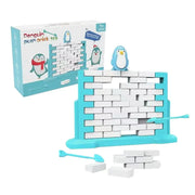 Educational Toy Penguin Game Parent Child Interactive Toys Two Person Wall Building and Pushing Wall Board Game for Boys Girls