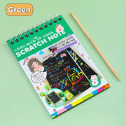 4 Colors Available 10-Page Scratching Painting Book Children Early Education Art Kit Toys Complimentary Painted Bamboo Skewers