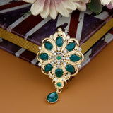 Sunspicems 18K Gold Color Crystal Women Brooch Morocco Caftan Brooch Pins Sunflower Algeria Jewelry Arabic Bridal Wedding Bijoux