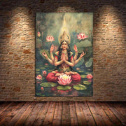 ભારતીય હિન્દુ દેવતાઓ ભગવાન શિવ યોગ દૈવી દેવી સરસ્વતી ધ્યાન આરટી પોસ્ટર કેનવાસ પેઇન્ટિંગ વોલ પ્રિન્ટ ચિત્ર ઘર સજાવટ