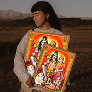 Modern Hindu God Lord Shiva Buddha Portrait Anime Poster Wall for Living Room Bar Wall Sticker Study Home Living Room Decoration