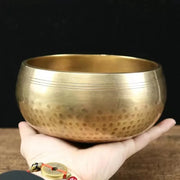 Authentic Handmade Tibet Singing Bowl Nepal Brass Meditation Sound Bowl for Yoga Chakra Healing Relaxation with Leather Striker