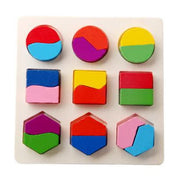 Baby Wooden Puzzles Montessori Toys 1 2 3 Years Toddler Toys Hand Grab Board Alphabet Number Cognition Learning Educational Toys