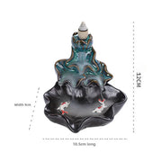 Reverse flow incense burner creative home decoration ceramic crafts, no separate incense delivery