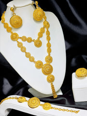 ANIID Brazilian 24K Gold Color Jewelry Sets Wedding Dubai Necklace Earrings For Women Nigerian Indian Bridal Set Party Gifts