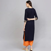 મહિલાઓ માટે ભારતીય કપડાં ટોપ્સ પેન્ટ્સ કોટન ભરતકામ કુર્તા મહિલા ભારતીય પરંપરાગત કપડાં એથનિક શૈલીઓ 2-પીસી સેટ