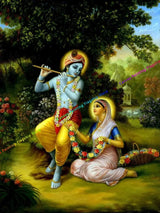 Indian God Radha Krishna Posters and Prints Canvas Painting Indian Artwork Wall Art Pictures for Living Room Home Decoration