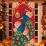 Diwali Decoration Party Background  Indian Diwali Peacock Candle Party Supplies Door Decoration Festival Door Cover Backdrop