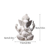 Vilead Sandstone Indian Ganesha Elephant God Statue Religious Hindu Fengshui Buddha Sculpture Shop Office Home Decoration Crafts