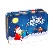 Rectangle Christmas Tinplate Box Empty Cookie Candy Box Santa Claus Gift Boxes Jewelry Storage Can Holiday Wedding Party Decor