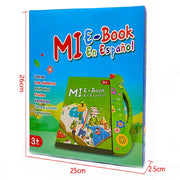 2-in-1 Spanish English Sound Board Book Interactive Talking Book Early Educational Reading Toy for Toddlers Boys Girls