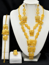 ANIID Brazilian 24K Gold Color Jewelry Sets Wedding Dubai Necklace Earrings For Women Nigerian Indian Bridal Set Party Gifts