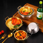 1pcs Stainless Steel Korean Style Pot Golden Sauce Dishes Appetizer Serving Dishes Sets Tray Spice Plates Kitchen Tableware