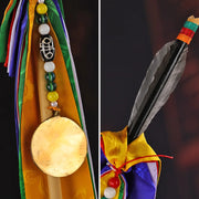 Nepal Auspicious Prayer Flag with Arrow Tibetan Buddhist Five Color Banner for Wealth and Luck