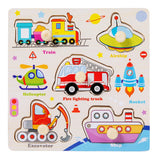 Baby Wooden Puzzles Montessori Toys 1 2 3 Years Toddler Toys Hand Grab Board Alphabet Number Cognition Learning Educational Toys