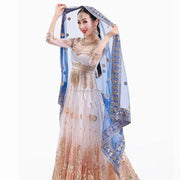 2025 indian traditional sari gauze embroidery exotic style women veil ethnic elegant long shawl women elegant indian shawl s590
