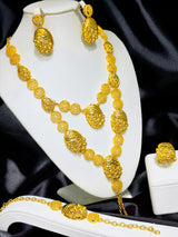 ANIID Brazilian 24K Gold Color Jewelry Sets Wedding Dubai Necklace Earrings For Women Nigerian Indian Bridal Set Party Gifts