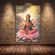 ભારતીય હિન્દુ દેવતાઓ ભગવાન શિવ યોગ દૈવી દેવી સરસ્વતી ધ્યાન આરટી પોસ્ટર કેનવાસ પેઇન્ટિંગ વોલ પ્રિન્ટ ચિત્ર ઘર સજાવટ