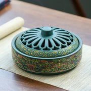 1pc Incense Coil Burner Ceramic Incense Burner Home Ornament Zen Meditation Relaxation Decoration (Without Incense)