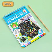 4 Colors Available 10-Page Scratching Painting Book Children Early Education Art Kit Toys Complimentary Painted Bamboo Skewers