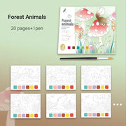 20Sheets Creative Watercolor Painting Book for Kids Fairy Tale Animal Flowers Gouache Graffiti Drawing Picture Children DIY Toys