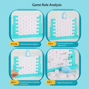 Educational Toy Penguin Game Parent Child Interactive Toys Two Person Wall Building and Pushing Wall Board Game for Boys Girls