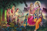 Indian God Radha Krishna Posters and Prints Canvas Painting Indian Artwork Wall Art Pictures for Living Room Home Decoration