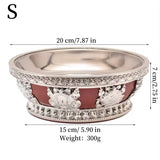 Tibetan Fruit Altars Plate,Multi-size Resin Stainless Steel Circle Saucer,Buddhist Offering Holy Plate,Buddhism Religious Items