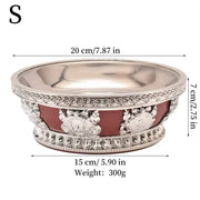 Tibetan Fruit Altars Plate,Multi-size Resin Stainless Steel Circle Saucer,Buddhist Offering Holy Plate,Buddhism Religious Items