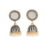 Ethnic Retro Geometric Turkish Jhumka Earrings For Women Indian Jewelry Flower Gold Color Bell Tassel Dangling Earrings