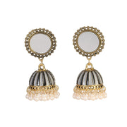 Ethnic Retro Geometric Turkish Jhumka Earrings For Women Indian Jewelry Flower Gold Color Bell Tassel Dangling Earrings