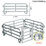 Oenux Simulation Farm Fence Scene Toy Trees House Farmer Unicorn Animals Model Miniature Craft Home Decoration Cute Kids Gift