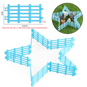 Oenux Simulation Farm Fence Scene Toy Trees House Farmer Unicorn Animals Model Miniature Craft Home Decoration Cute Kids Gift