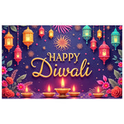 હેપ્પી દિવાળી ડેકોરેટિવ થીમ ફેસ્ટિવલ ડેકોરેશન ઇવેન્ટ બેનર ફેસ્ટિવલ ડિઝાઇન ફેસ્ટિવલ બેનર ફોર કોમ્યુનિટી સેલિબ્રેશન ફેમિલી