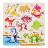 Baby Wooden Puzzles Montessori Toys 1 2 3 Years Toddler Toys Hand Grab Board Alphabet Number Cognition Learning Educational Toys