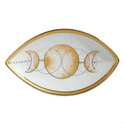 Home Decoration Eye Shape Jewelry Tray Ceramic Oval Decorative Plate Modern Art Style Trinket Plate Key