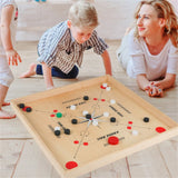 Carrom Board Game Classic Strike And Pocket Table Game With Cue Sticks Home Party Interesting Interactive Strategy Game