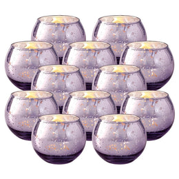 6/12 Pcs Assorted Votive Candle Holders Mercury Tealight Candle Holder Glass Wedding Table Decorations for Home Birthday Party